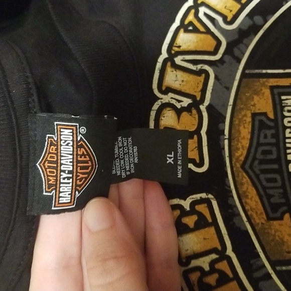 Harley Davidson Three Rivers Tee Shirt with Death Rider on front, size x-Large - Picture 5 of 7